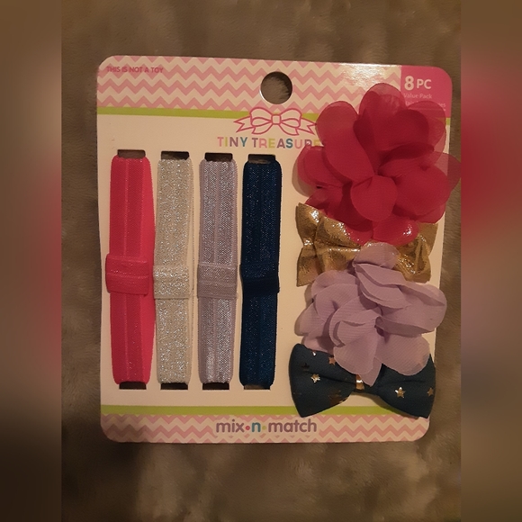 Tiny Treasures Other - Tiny Treasures Infant Mix & Match Headwraps With Matching Bow